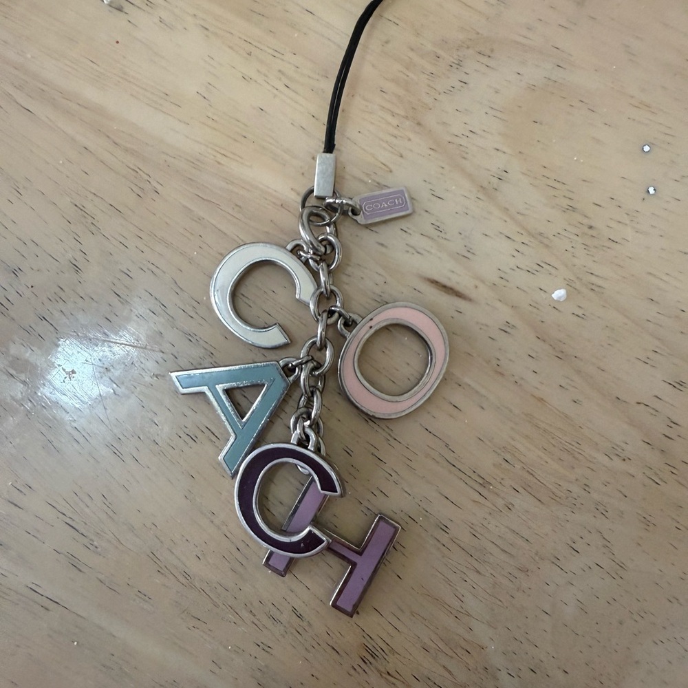 Coach Multicolor Patel vintage key chain/phone charm